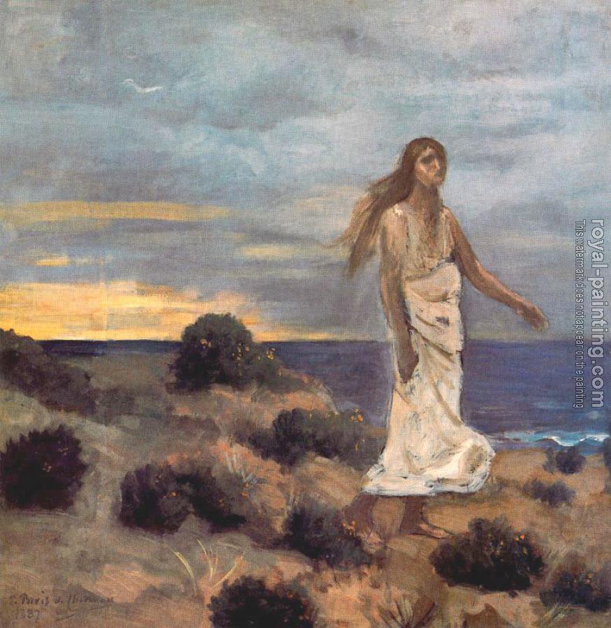Pierre-Cecile Puvis De Chavannes : Woman By The Sea